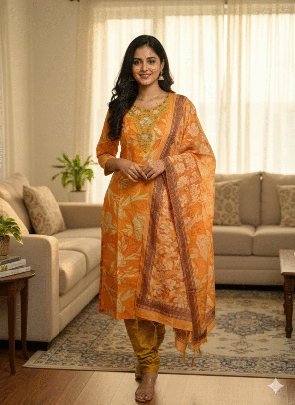 three ps set/churidar