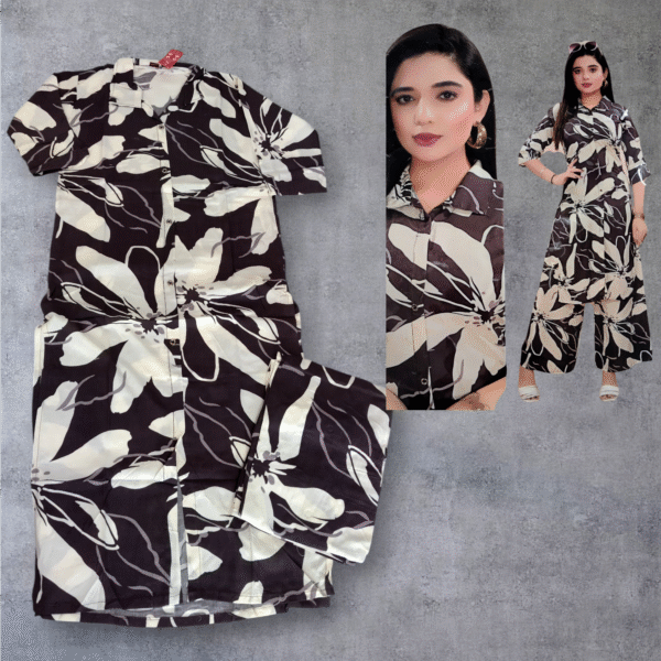 co ord set/reyon print/plazo set